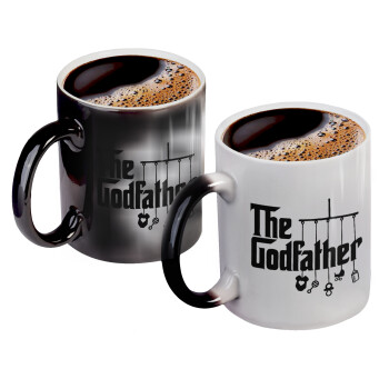 The Godfather baby, Color changing magic Mug, ceramic, 330ml when adding hot liquid inside, the black colour desappears (1 pcs)