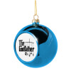 Blue Christmas tree ball ornament 8cm