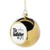 Golden Christmas tree ball ornament 8cm