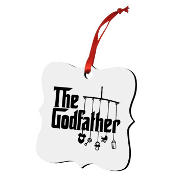 The Godfather baby, Christmas ornament polygon wooden 7.5cm