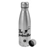 Metallic water bottle, stainless steel, 750ml