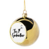 Golden Christmas tree ball ornament 8cm