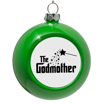 Fairy GodMother, Green Christmas tree ornament bauble 8cm