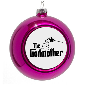 Fairy GodMother, Purple Christmas tree ornament bauble 8cm