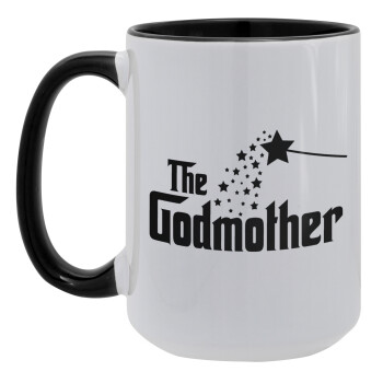 Fairy GodMother, Κούπα Mega 15oz, κεραμική Μαύρη, 450ml