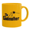 Ceramic coffee mug yellow, 330ml