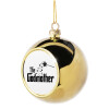 Golden Christmas tree ball ornament 8cm