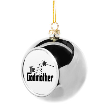 Fairy GodMother, Silver 8cm Christmas tree ball ornament