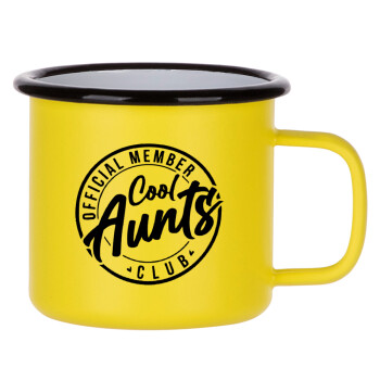 Cool Aunts club, Metallic enamel MATT Yellow cup 360ml