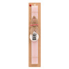 Easter Set, wooden keychain & scented flat Easter candle (30cm) (PINK)