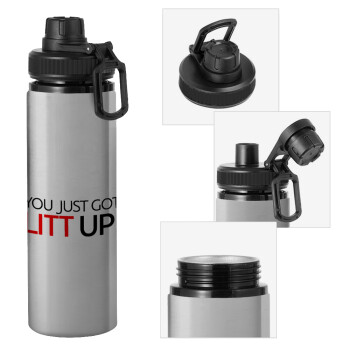 Suits You Just Got Litt Up! , Metallic water bottle with safety cap, 850ml aluminum