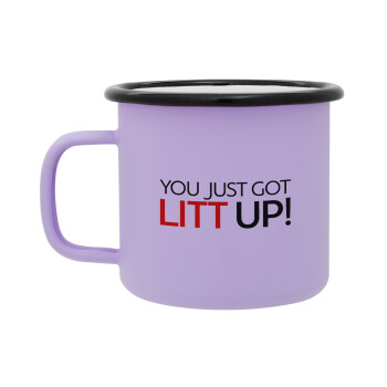 Suits You Just Got Litt Up! , Κούπα Μεταλλική εμαγιέ ΜΑΤ Light Pastel Purple 360ml