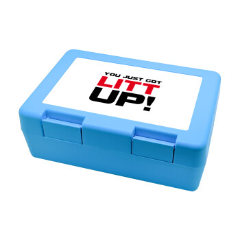 Suits You Just Got Litt Up! , Children's cookie container LIGHT BLUE 185x128x65mm (BPA free plastic)