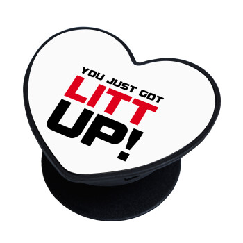 Suits You Just Got Litt Up! , Phone Holders Stand  καρδιά Μαύρο Βάση Στήριξης Κινητού στο Χέρι