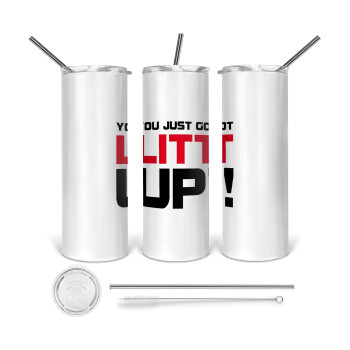Suits You Just Got Litt Up! , 360 Eco friendly stainless steel tumbler 600ml, with metal straw & cleaning brush