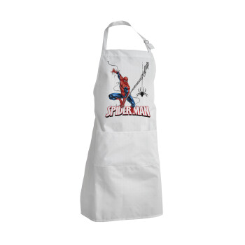 Spiderman fly, Adult Chef Apron (with sliders and 2 pockets)