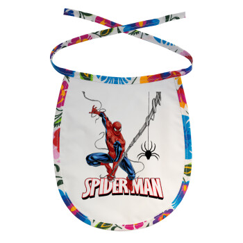 Spiderman fly, Σαλιάρα μωρού αλέκιαστη με κορδόνι Χρωματιστή