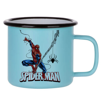 Spiderman fly, Κούπα Μεταλλική εμαγιέ ΜΑΤ σιέλ 360ml