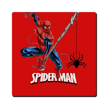 Spiderman fly, Τετράγωνο μαγνητάκι ξύλινο 6x6cm