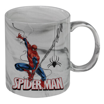 Spiderman fly, Mug ceramic marble style, 330ml