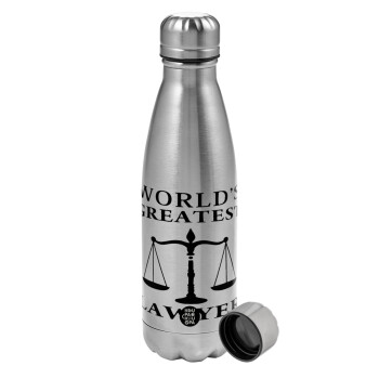 World's greatest Lawyer, Metallic water bottle, stainless steel, 750ml