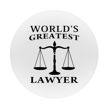 World's greatest Lawyer, Mousepad Στρογγυλό 20cm