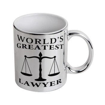 World's greatest Lawyer, Mug ceramic, silver mirror, 330ml