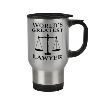 World's greatest Lawyer, Stainless steel travel mug with lid, double wall 450ml
