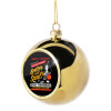 Golden Christmas tree ball ornament 8cm