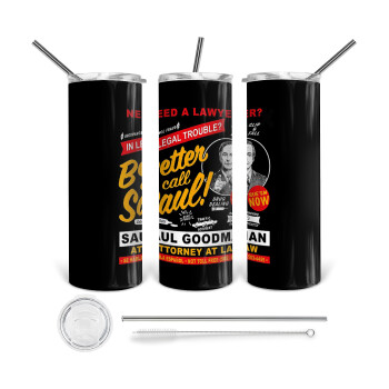 Need A Lawyer Then Call Saul Dks, 360 Eco friendly stainless steel tumbler 600ml, with metal straw & cleaning brush