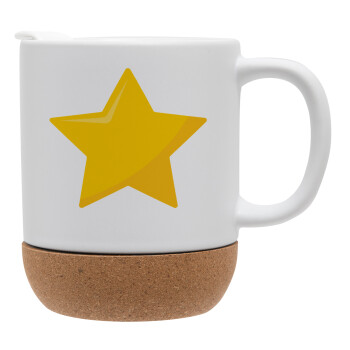 Star, Ceramic coffee mug Cork (MAT), 330ml (1pcs)