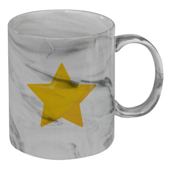 Star, Mug ceramic marble style, 330ml