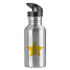 Metallic Silver with straw (600ml)