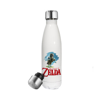 Zelda, Metal mug thermos White (Stainless steel), double wall, 500ml