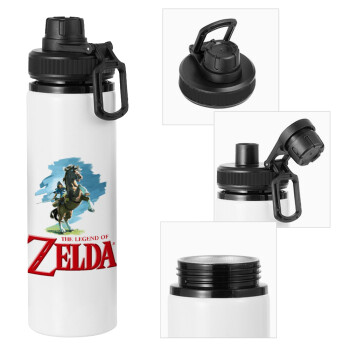Zelda, Metal water bottle with safety cap, aluminum 850ml