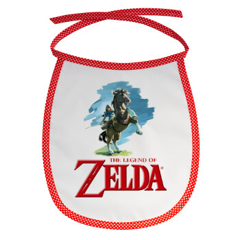 Zelda, Σαλιάρα μωρού αλέκιαστη με κορδόνι Κόκκινη