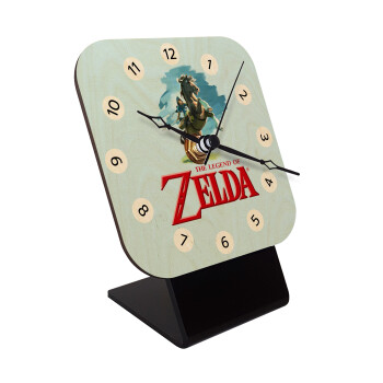 Zelda, Quartz Table clock in natural wood (10cm)