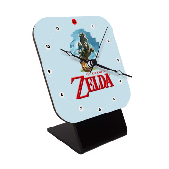 Zelda, Quartz Wooden table clock with hands (10cm)