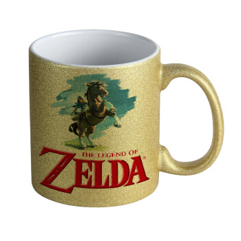 Zelda, Κούπα Χρυσή Glitter που γυαλίζει, κεραμική, 330ml