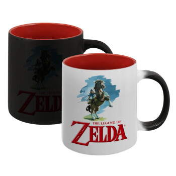 Zelda, Κούπα Μαγική εσωτερικό κόκκινο, κεραμική, 330ml που αλλάζει χρώμα με το ζεστό ρόφημα (1 τεμάχιο)
