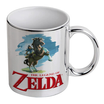 Zelda, Mug ceramic, silver mirror, 330ml