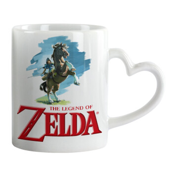 Zelda, Mug heart handle, ceramic, 330ml
