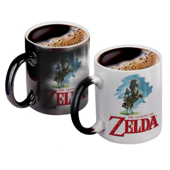 Zelda, Color changing magic Mug, ceramic, 330ml when adding hot liquid inside, the black colour desappears (1 pcs)