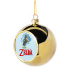 Golden Christmas tree ball ornament 8cm