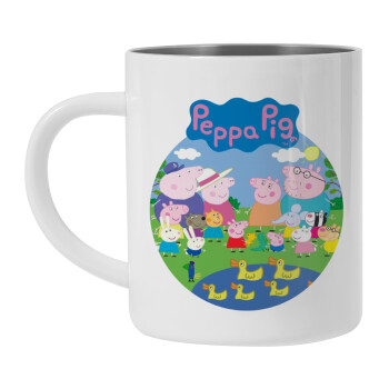 Peppa pig Family, Mug Stainless steel double wall 450ml