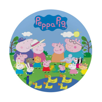 Peppa pig Family, Mousepad Round 20cm
