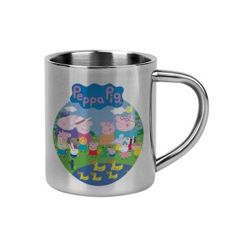 Peppa pig Family, Mug Stainless steel double wall 300ml