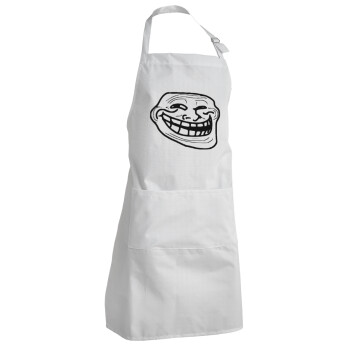 Troll face, Adult Chef Apron (with sliders and 2 pockets)
