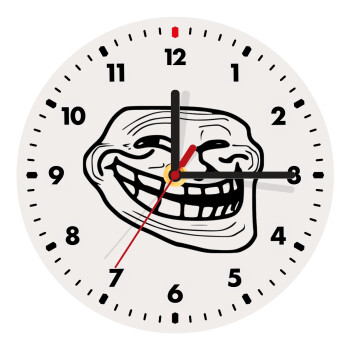 Troll face, Wooden wall clock (20cm)