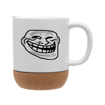 Troll face, Ceramic coffee mug Cork (MAT), 330ml (1pcs)